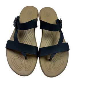 CROCS Black and Tan Women's Sandals